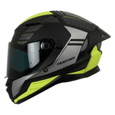 Casco Spartan Panther Sv Prestige Negro Mate Amarillo